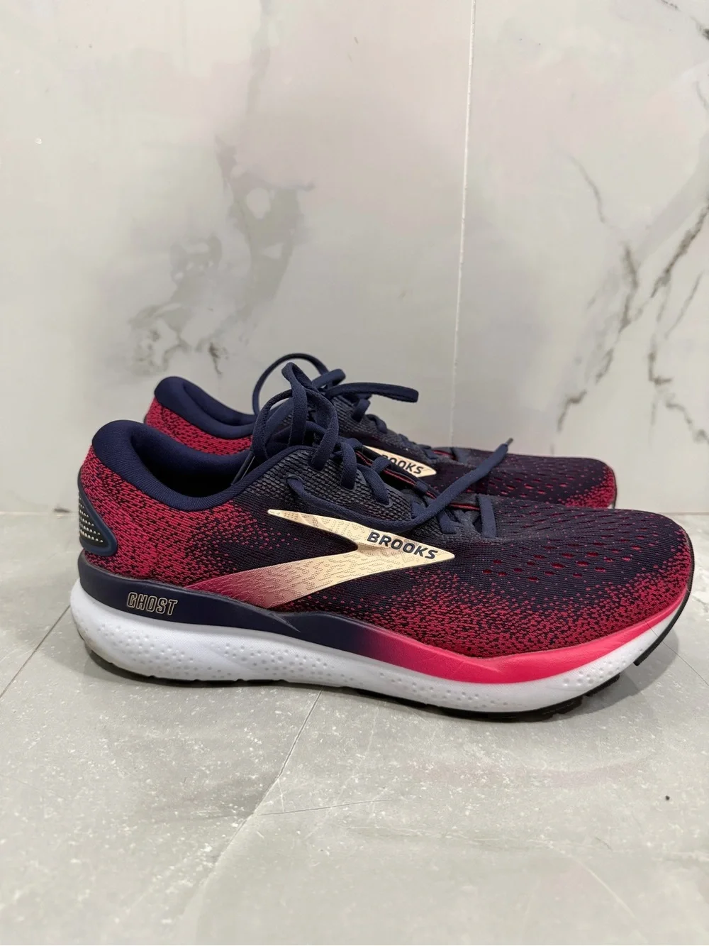 Brooks Ghost Women's Navy & Pink Running Shoes